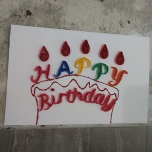 Homemade Quilled Birthday Card